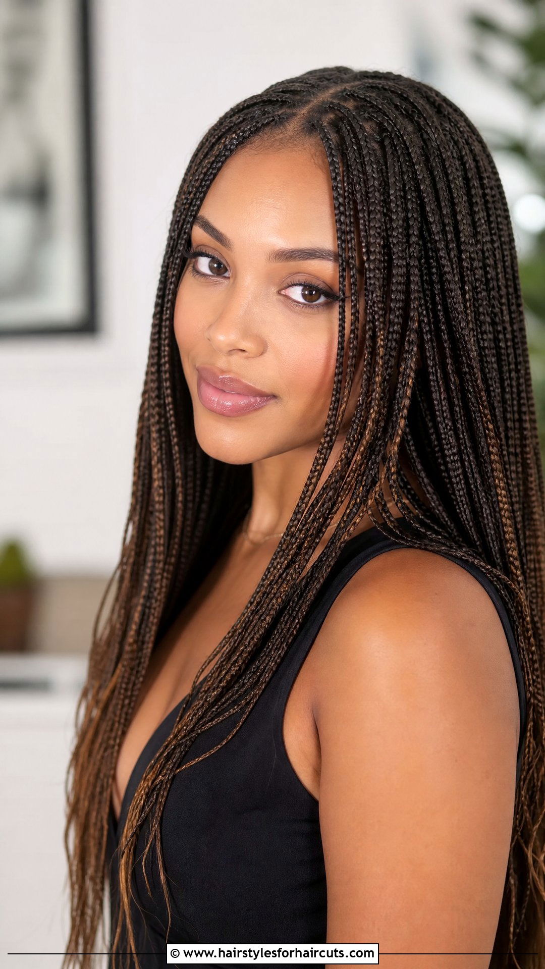 Micro Braids Down - 25 hairstyles for wedding guest black hair - 25 hairstyles for wedding guest black hair