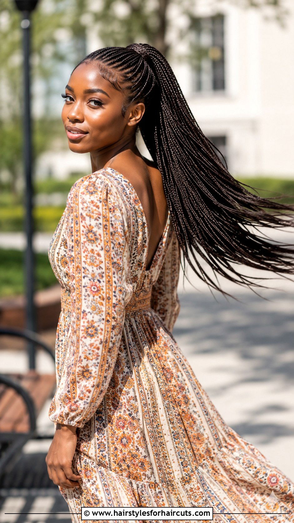 Micro Braids Drawstring Ponytail - 25 fake ponytail hairstyles for black hair - 25 fake ponytail hairstyles for black hair