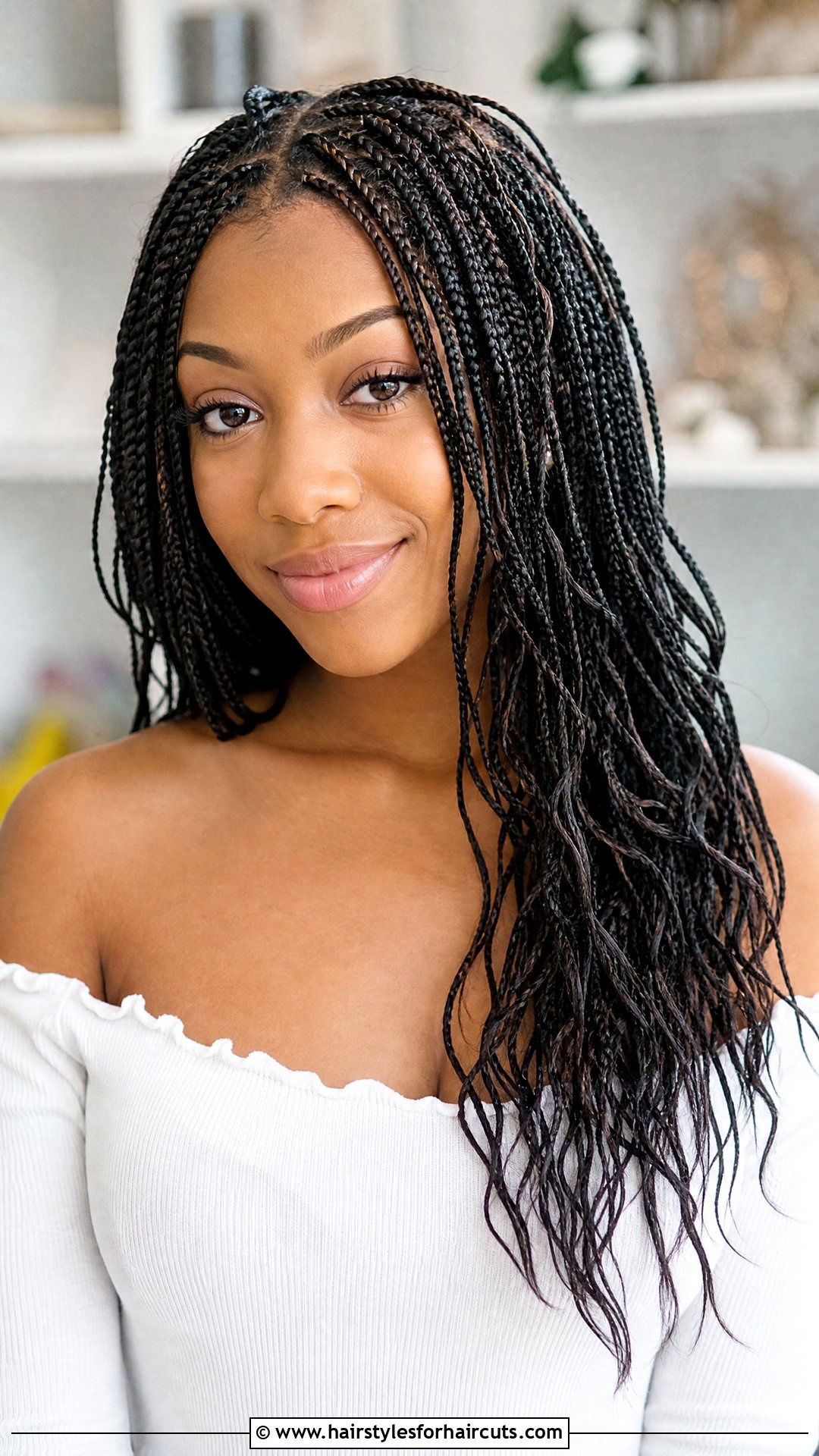 Micro Braids Hairstyle - 25 hairstyles with real hair - 25 hairstyles with real hair