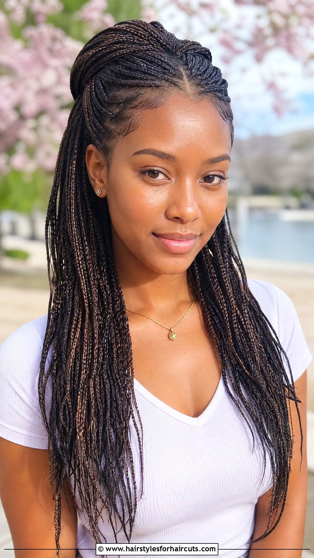 Micro Braids Half Up Half Down - 25 platts hairstyles - 25 platts hairstyles