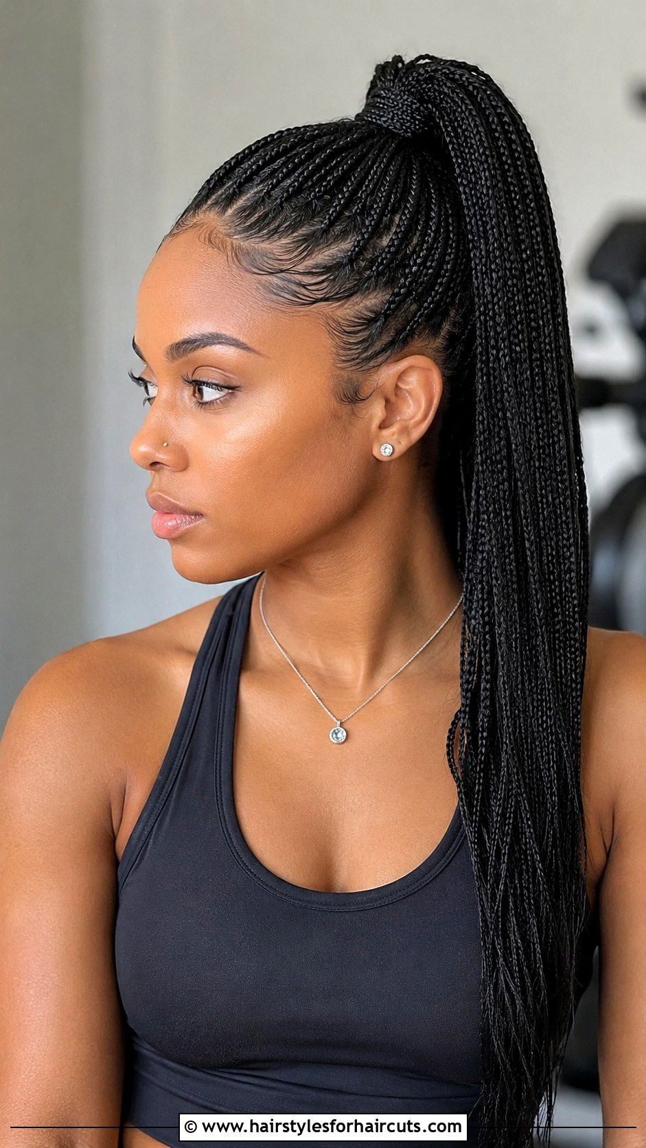 Micro Braids High Ponytail - 25 braids hairstyles for straight hair - 25 braids hairstyles for straight hair