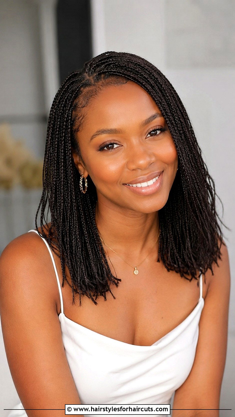 Micro Braids Medium Length - 25 medium hairstyles for black women - 25 medium hairstyles for black women