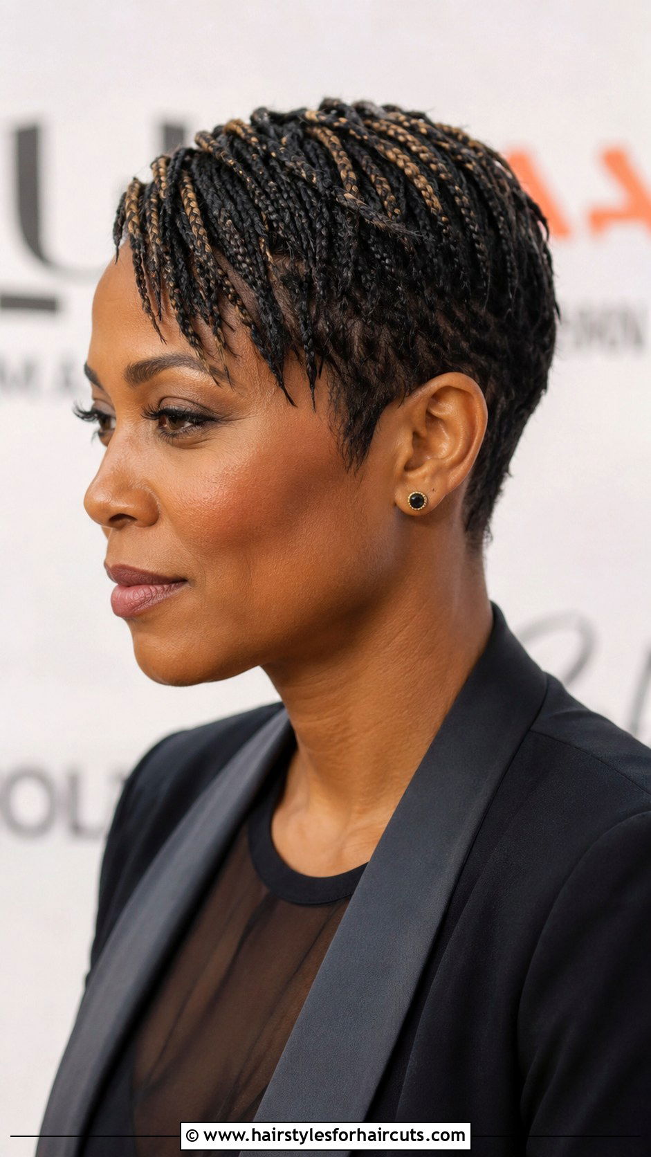 Micro Braids Pixie Prom Hairstyle - 25 prom hairstyles for short hair - 25 prom hairstyles for short hair