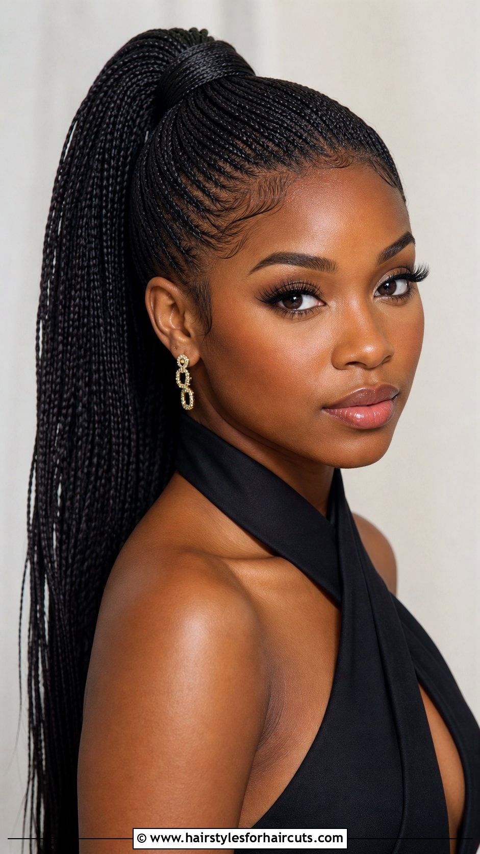 Micro Braids Ponytail - 25 graduation hairstyles for black hair braids - 25 graduation hairstyles for black hair braids