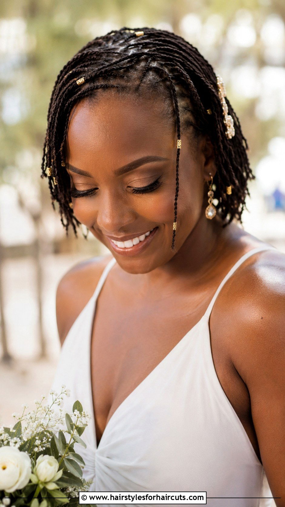 Micro Braids Short Wedding Hair - 25 boho wedding hairstyles for short hair - 25 boho wedding hairstyles for short hair