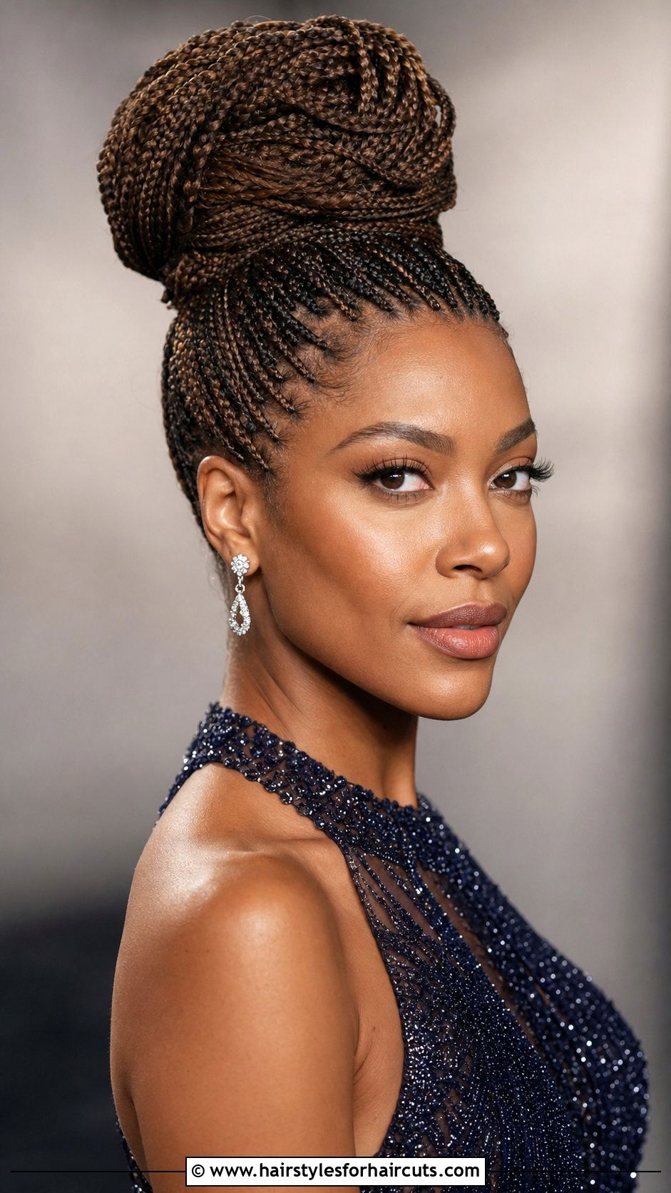 Micro Braids Updo - 25 human hair micro braids hairstyles - 25 human hair micro braids hairstyles