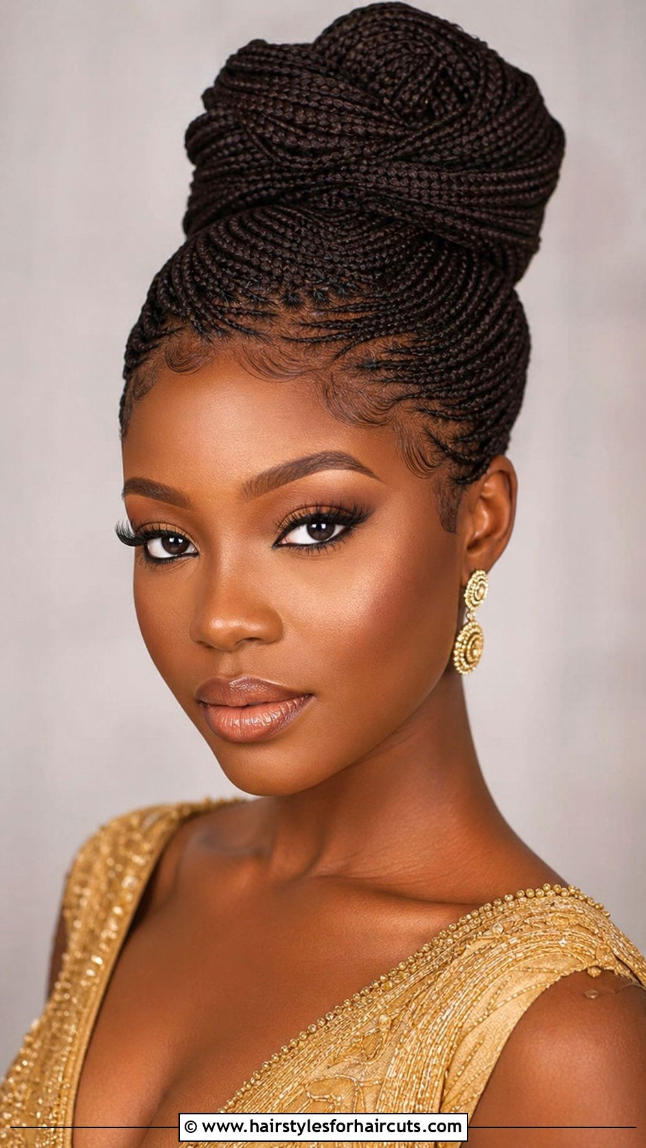 Micro Braids Updo Pageant Hairstyle - 25 pageant hairstyles for black hair - 25 pageant hairstyles for black hair