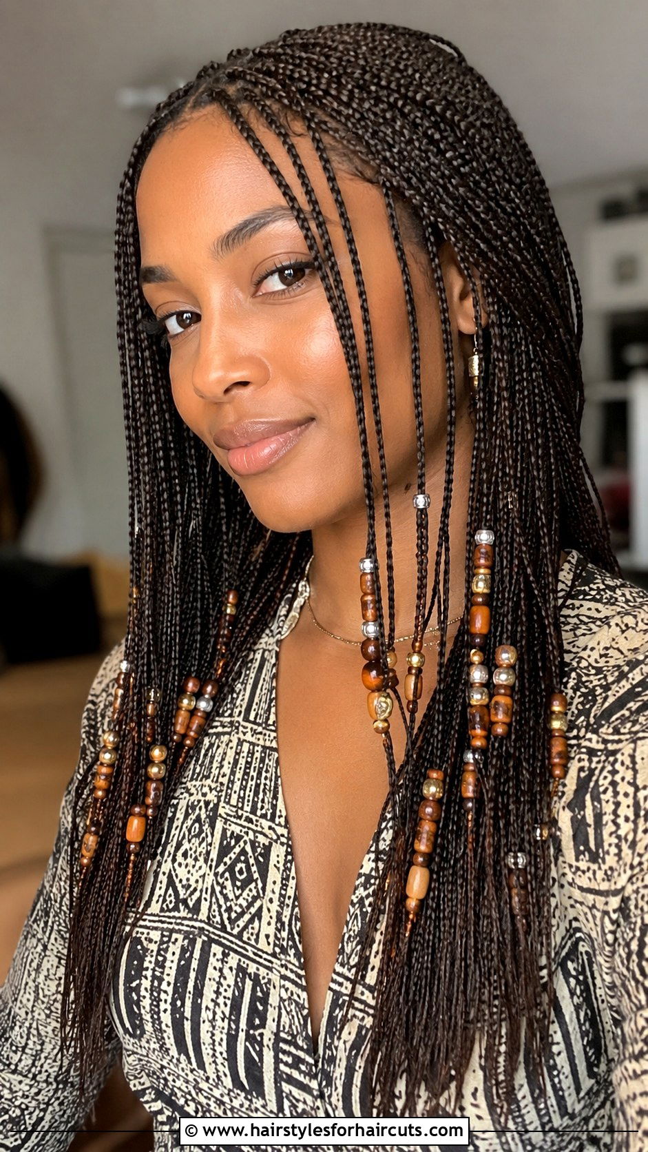 Micro Braids With Beads - 25 festival hairstyles - 25 festival hairstyles