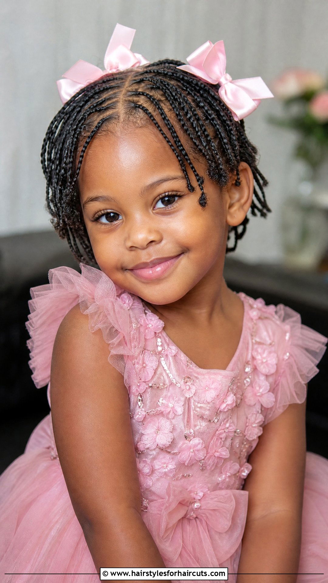 Micro Braids With Bows - 25 little girl braided hairstyles with natural hair - 25 little girl braided hairstyles with natural hair