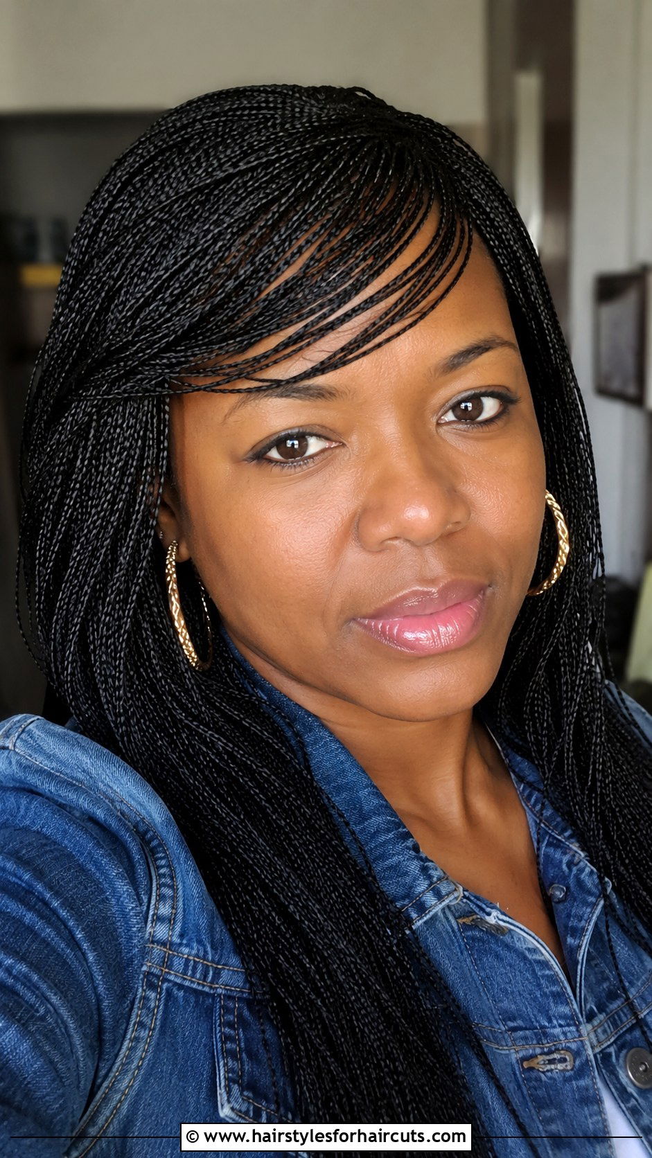 Micro Braids With Side Bangs - 25 black hairstyles with bangs - 25 black hairstyles with bangs