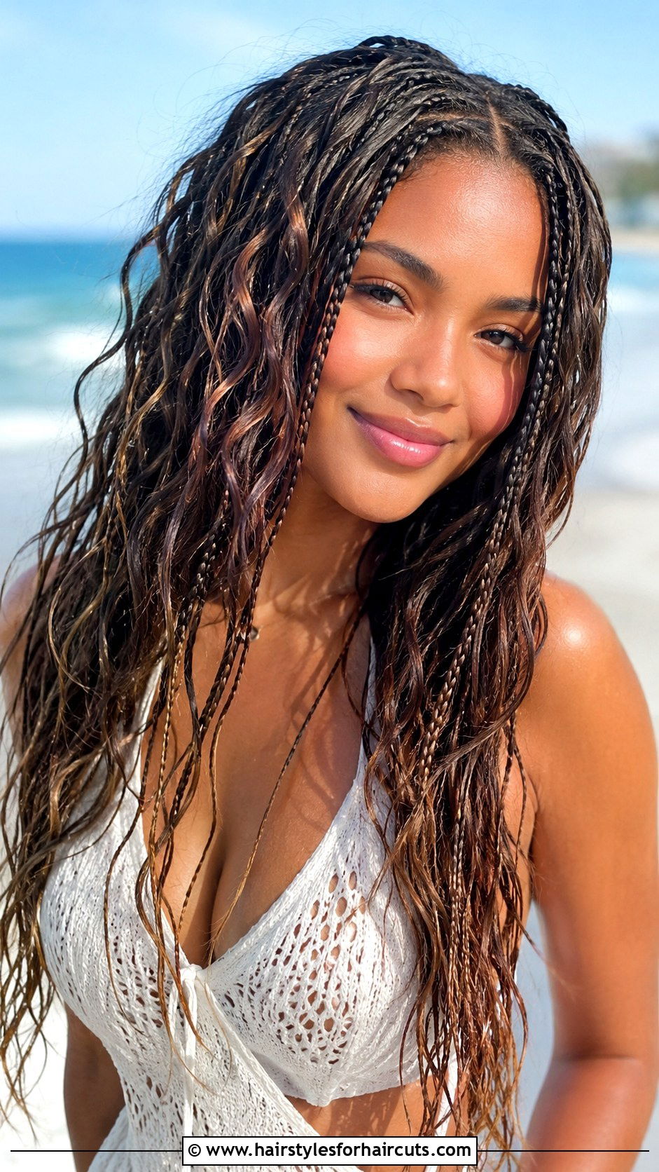 Micro Braids With Waves - 25 down wedding hairstyles for long hair - 25 down wedding hairstyles for long hair