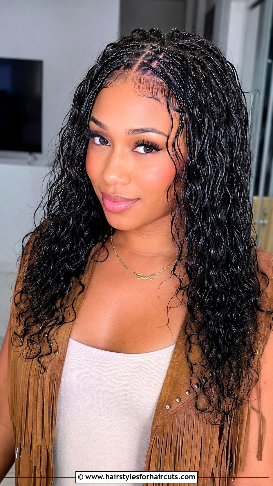 Micro Braids With Wet Loose Curls - 25 cute hairstyles for wet curly hair - 25 cute hairstyles for wet curly hair