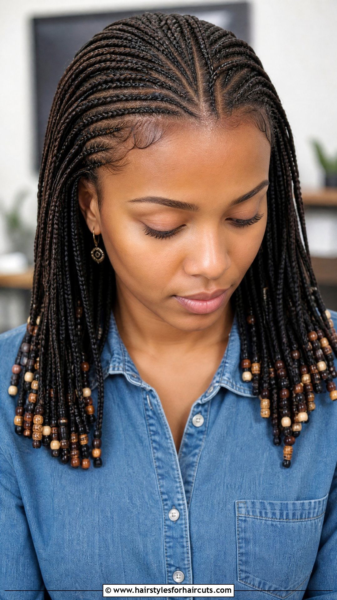 Micro Fishtail Braids With Beads - 25 fishtail braid hairstyles for black hair - 25 fishtail braid hairstyles for black hair