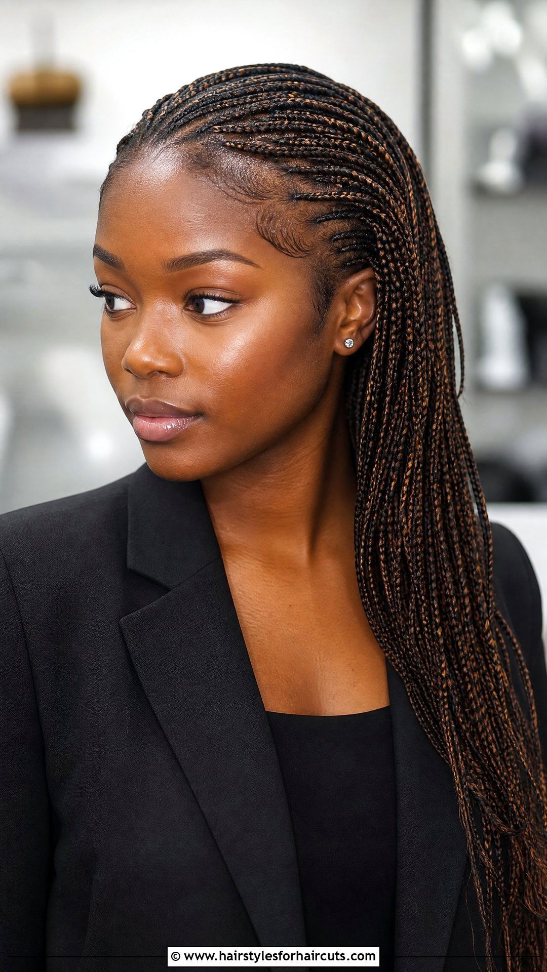 Micro French Braids - 25 two french braid hairstyles for black hair - 25 two french braid hairstyles for black hair