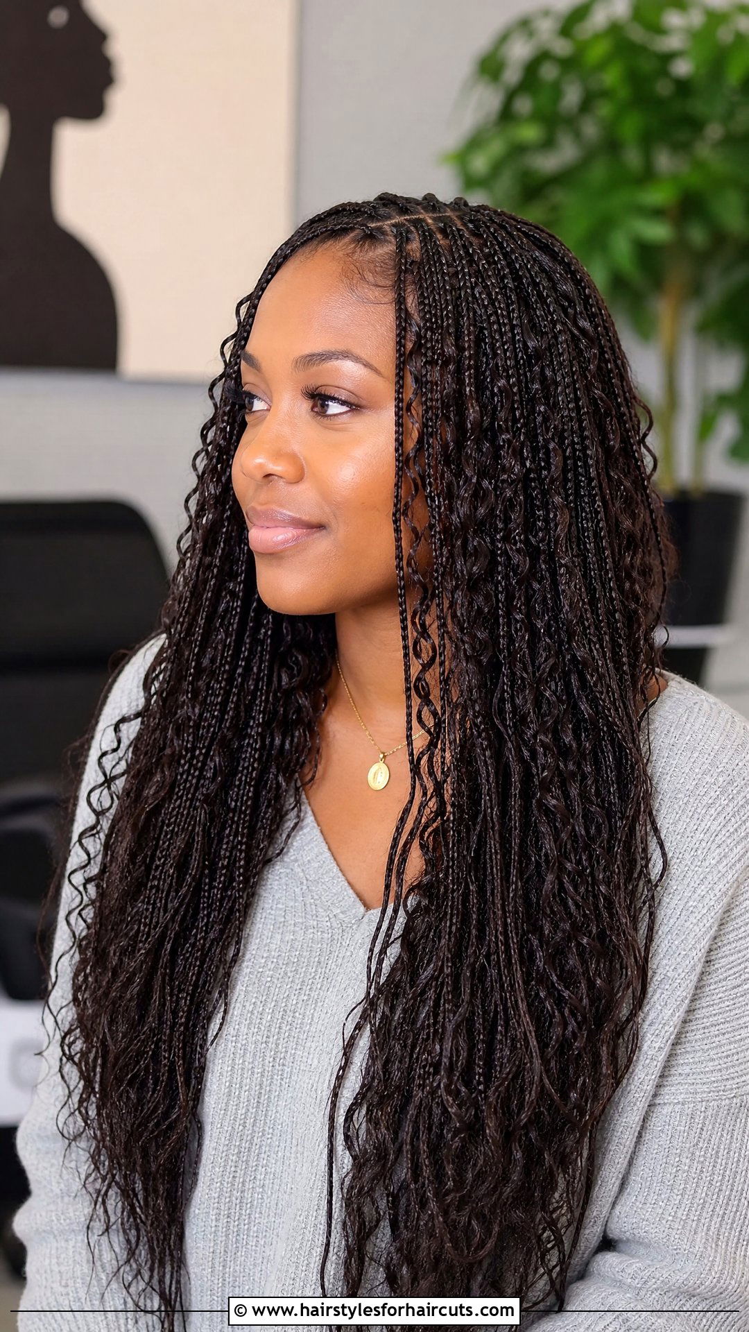 Micro Goddess Braids - 25 goddess braid hairstyles for black hair - 25 goddess braid hairstyles for black hair