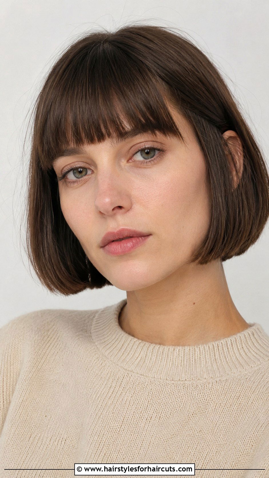 Micro Trim Bob With Bangs - 25 1 inch of haircuts off - 25 1 inch of haircuts off