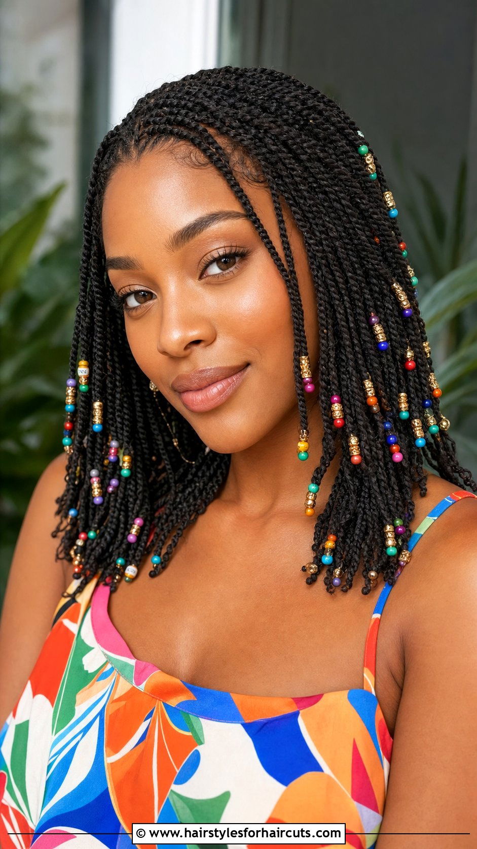 Micro Twists With Beads - 25 twist hairstyles natural hair - 25 twist hairstyles natural hair
