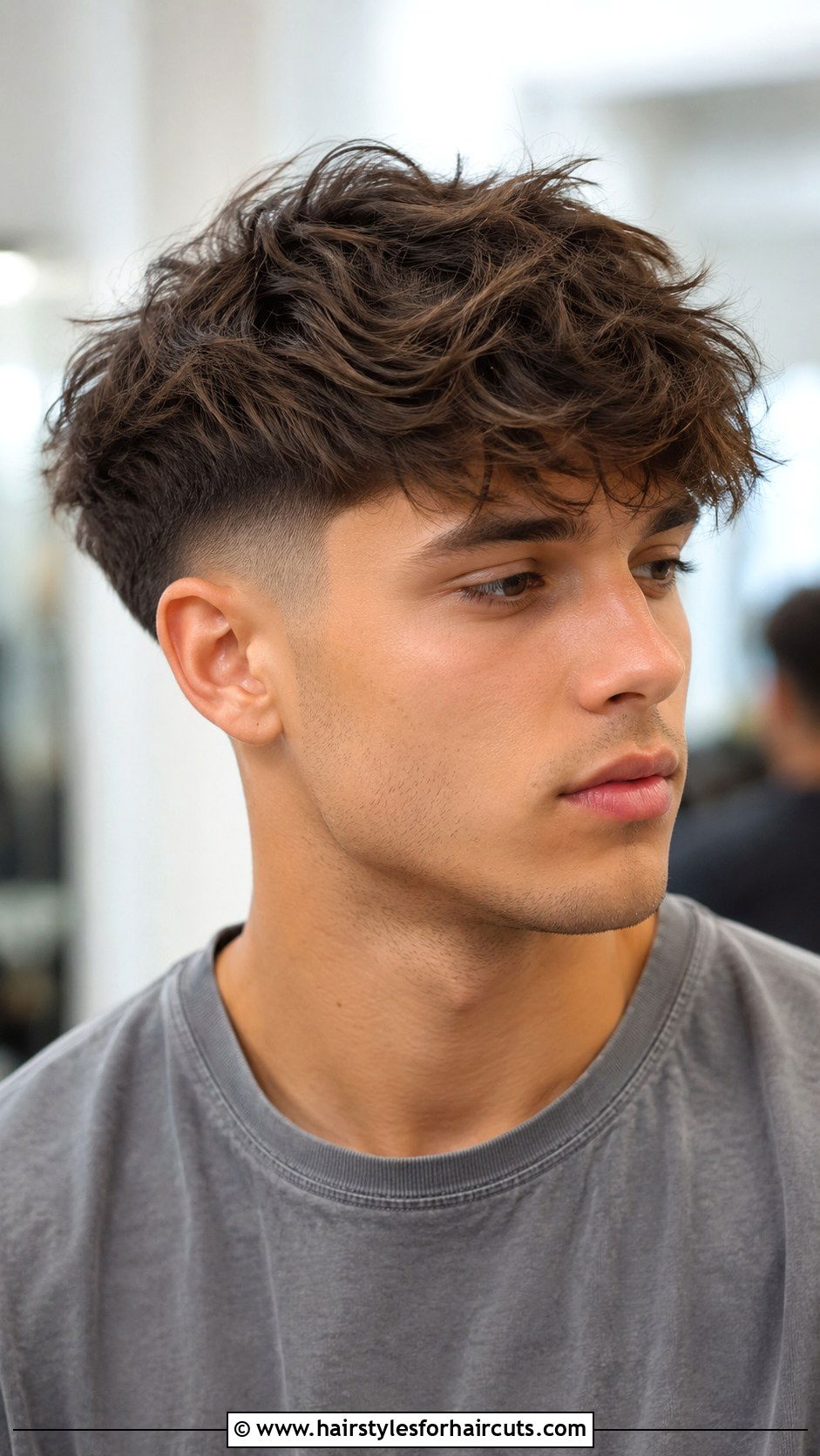 Mid Fade With Long Messy Hair - 25 fade haircuts with long hair - 25 fade haircuts with long hair