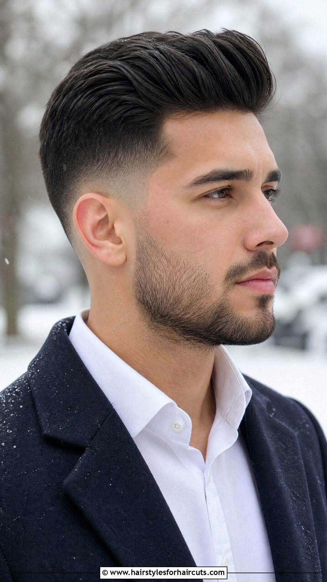 Mid Fade With Pompadour - 25 ftm haircuts for straight hair - 25 ftm haircuts for straight hair
