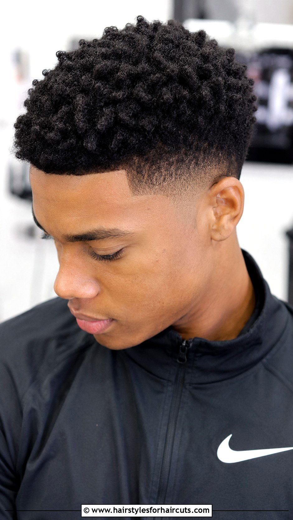 Mid Fade With Sponge Curls - 25 black hair fade haircuts - 25 black hair fade haircuts