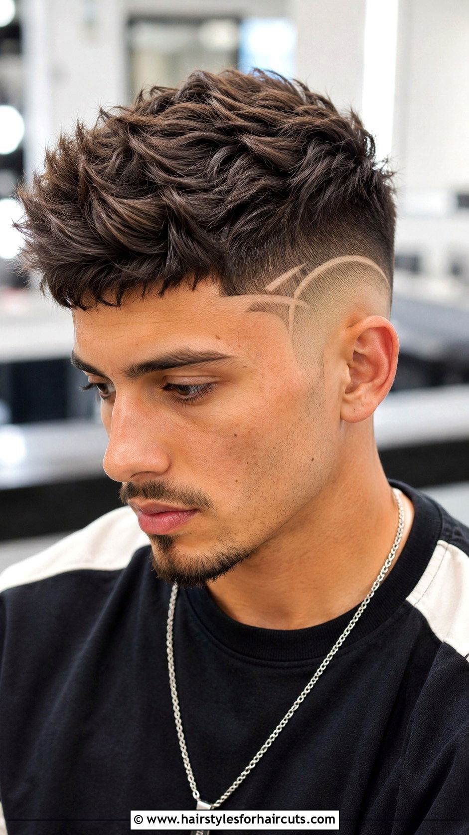 Mid Fade with Design - 25 short hair soccer haircuts - 25 short hair soccer haircuts
