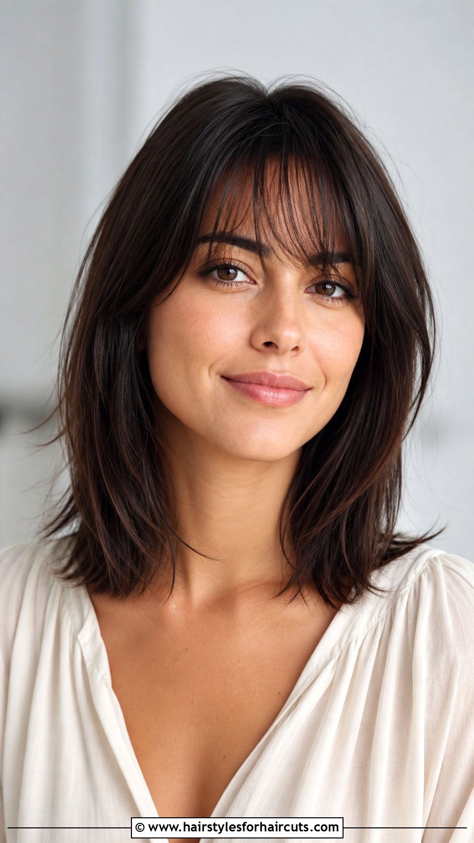Mid Length Layered Haircut With Bangs - 25 layered haircuts for oval face straight hair - 25 layered haircuts for oval face straight hair