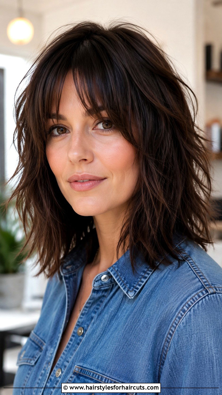 Mid Length Shag With Curtain Bangs - 25 curtain bangs haircuts straight hair - 25 curtain bangs haircuts straight hair