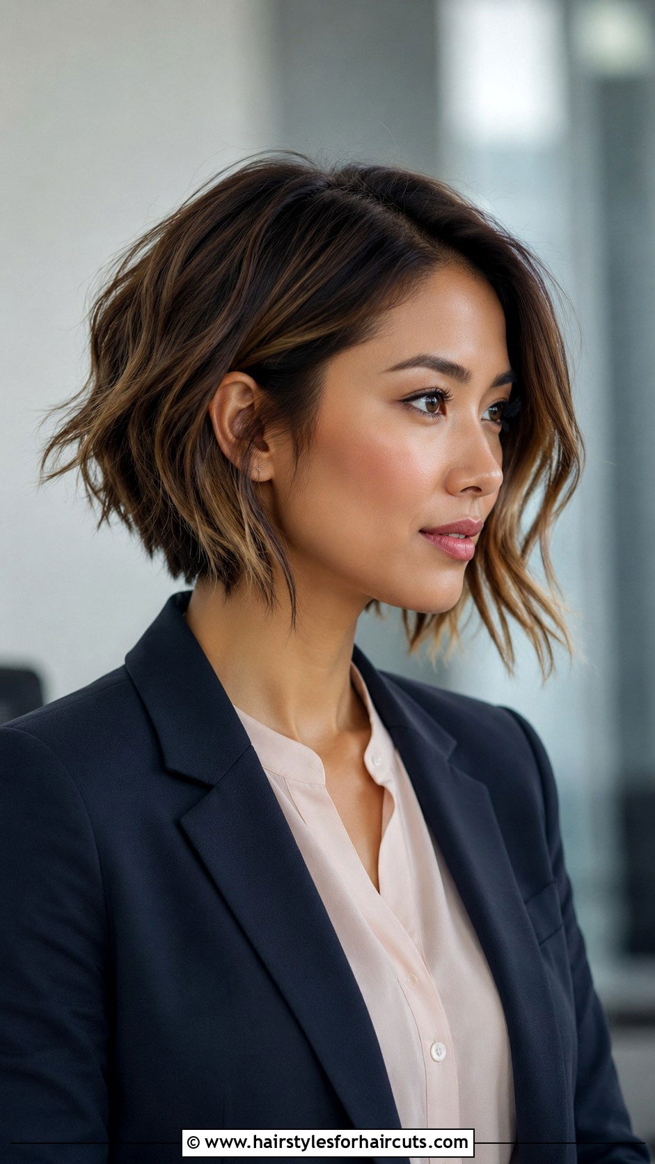 Mid Length Wavy Inverted Bob - 25 mid length wavy hairstyles - 25 mid length wavy hairstyles
