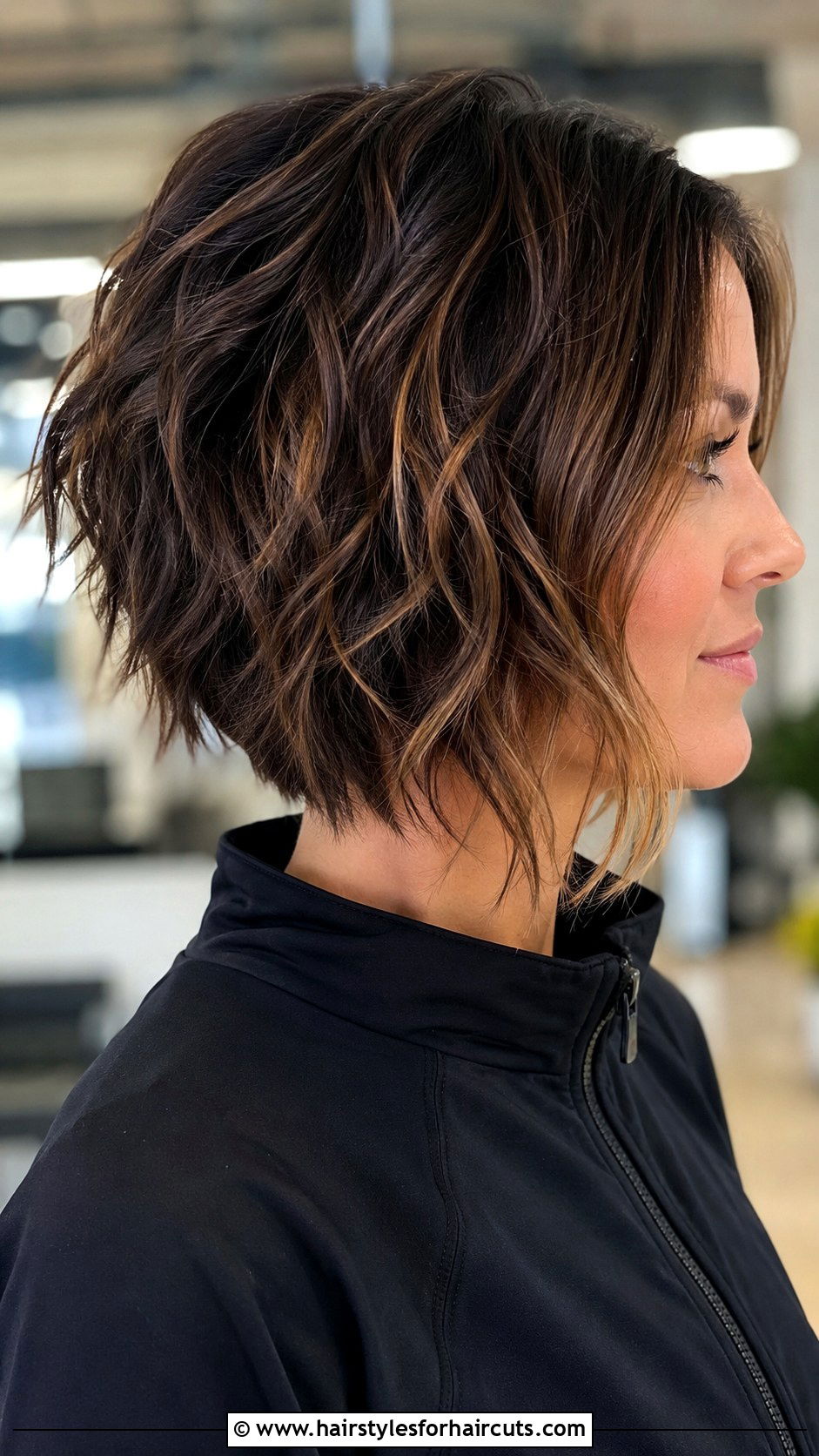 Mid Length Wavy Wedge Cut - 25 haircuts for thick wavy hair - 25 haircuts for thick wavy hair