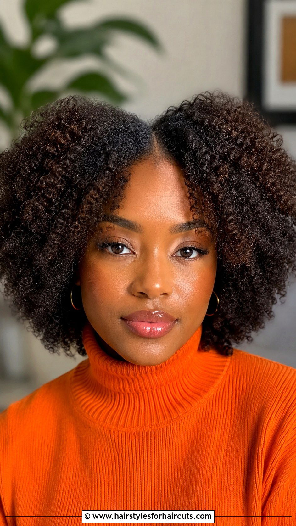 Middle Part Afro Hairstyle - 25 middle part hairstyles for black hair - 25 middle part hairstyles for black hair