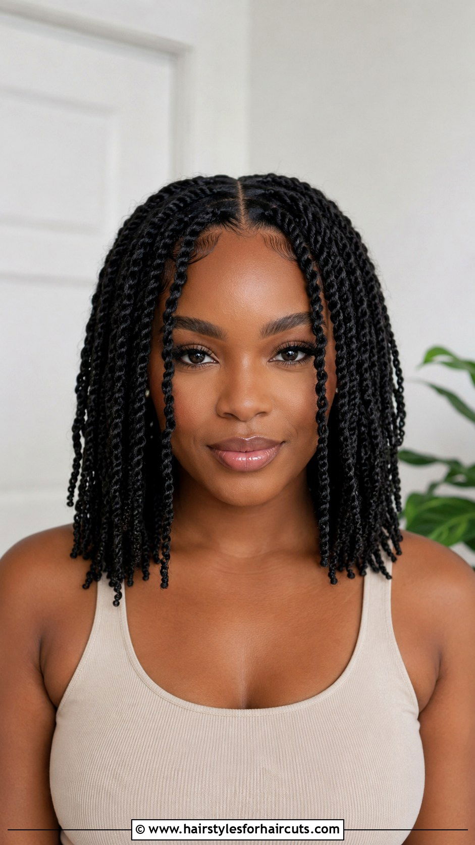 Middle Part Afro Twist Hairstyle - 25 afro twist hairstyles - 25 afro twist hairstyles
