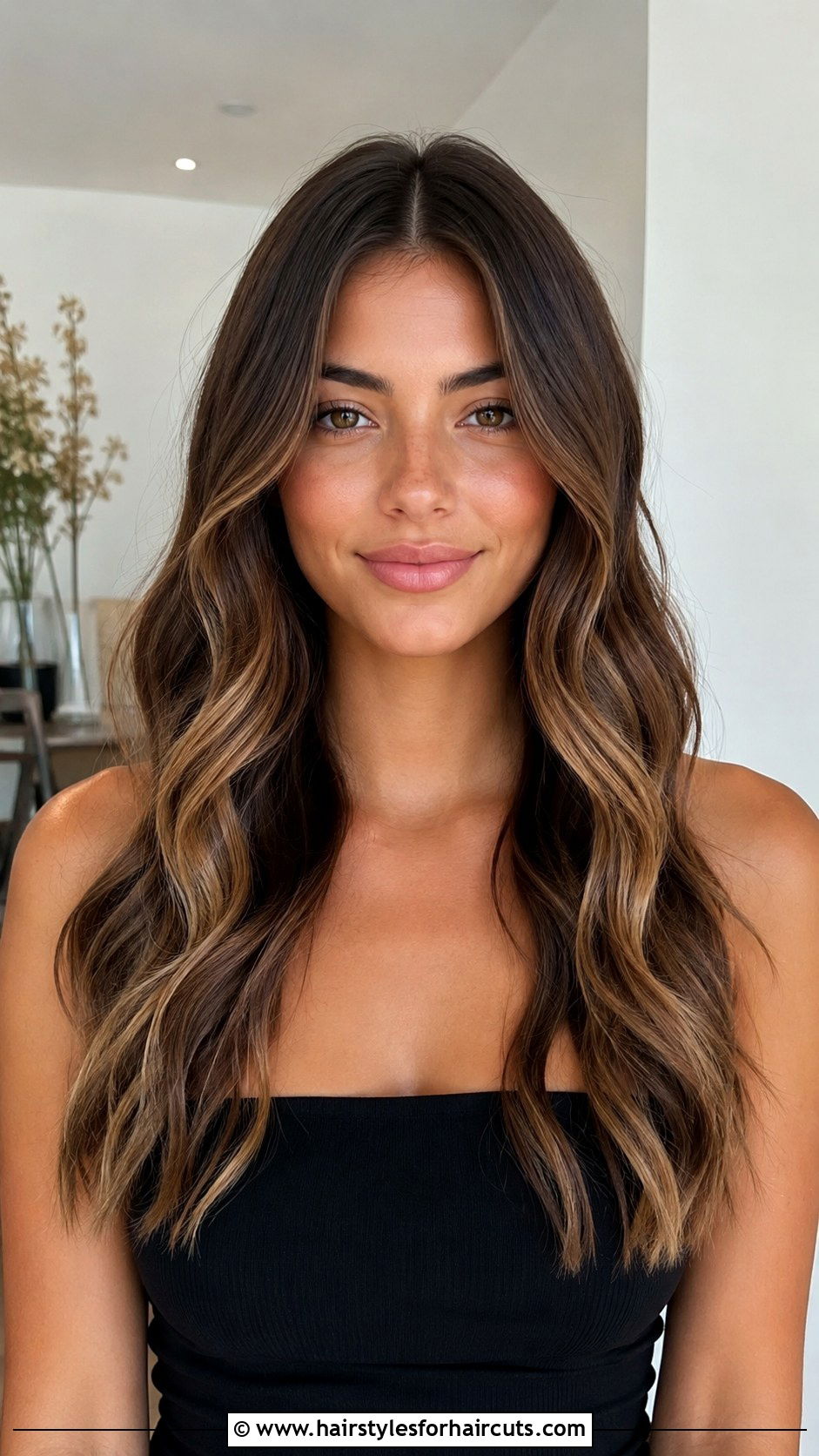 Middle Part Beachy Waves - 25 beachy wave hairstyles - 25 beachy wave hairstyles