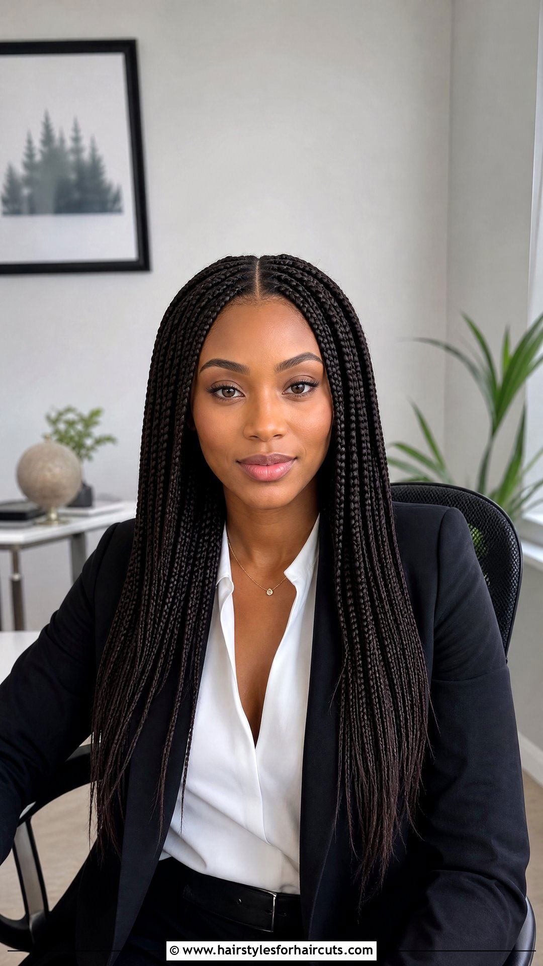 Middle Part Braids - 25 african hair braiding hairstyles - 25 african hair braiding hairstyles