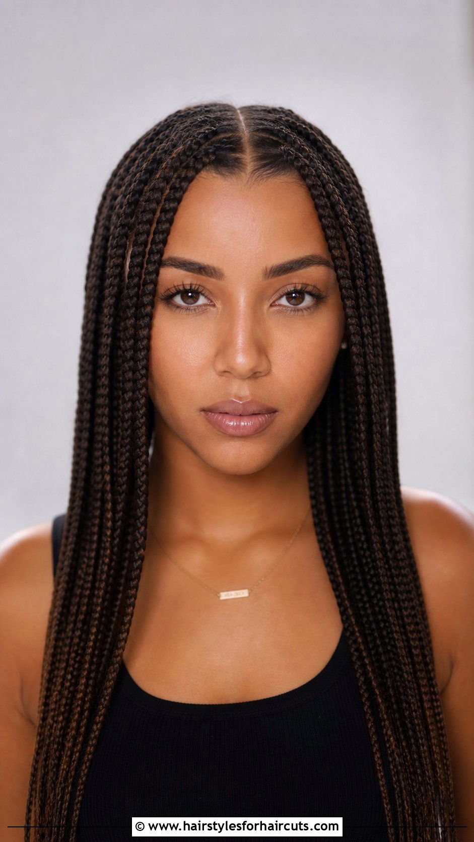 Middle Part Braids - 25 human hair braids hairstyles - 25 human hair braids hairstyles