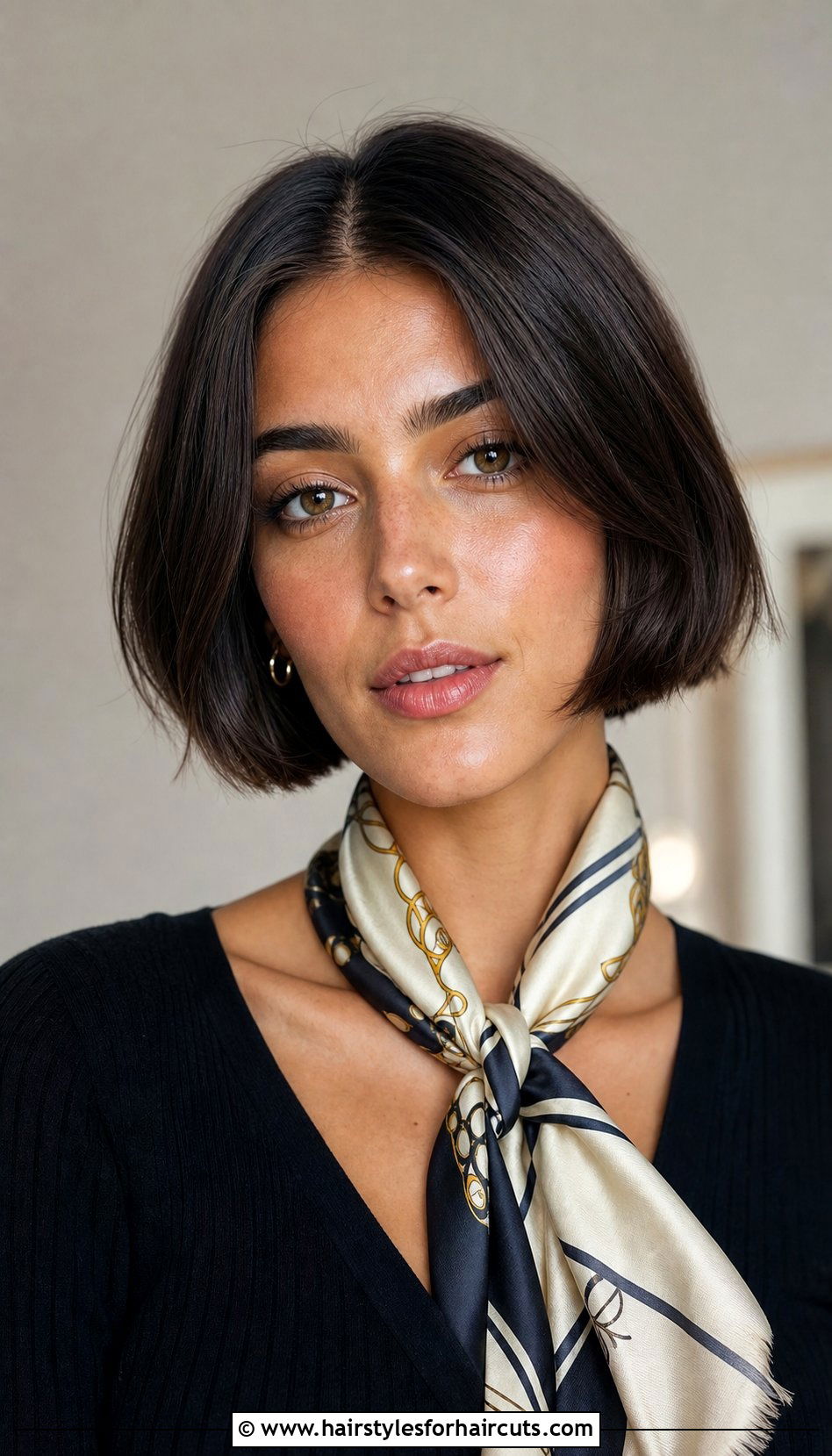 Middle Part French Bob - 25 middle part haircuts - 25 middle part haircuts