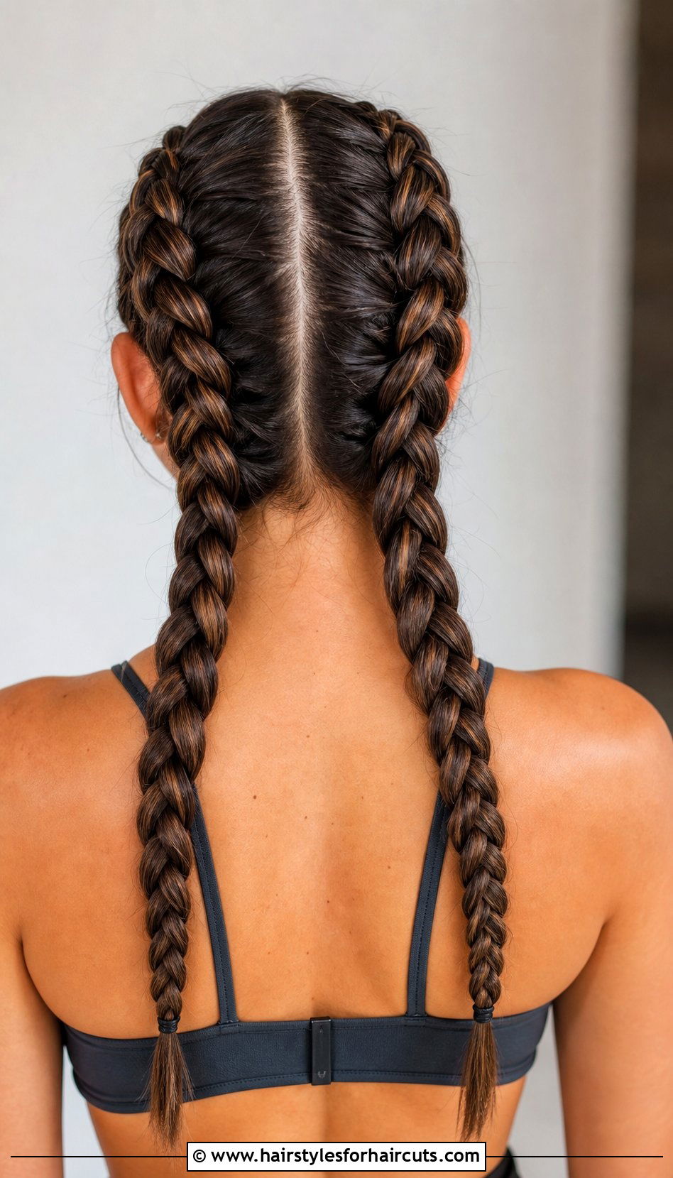 Middle Part French Braid - 25 middle part hairstyles for medium hair - 25 middle part hairstyles for medium hair