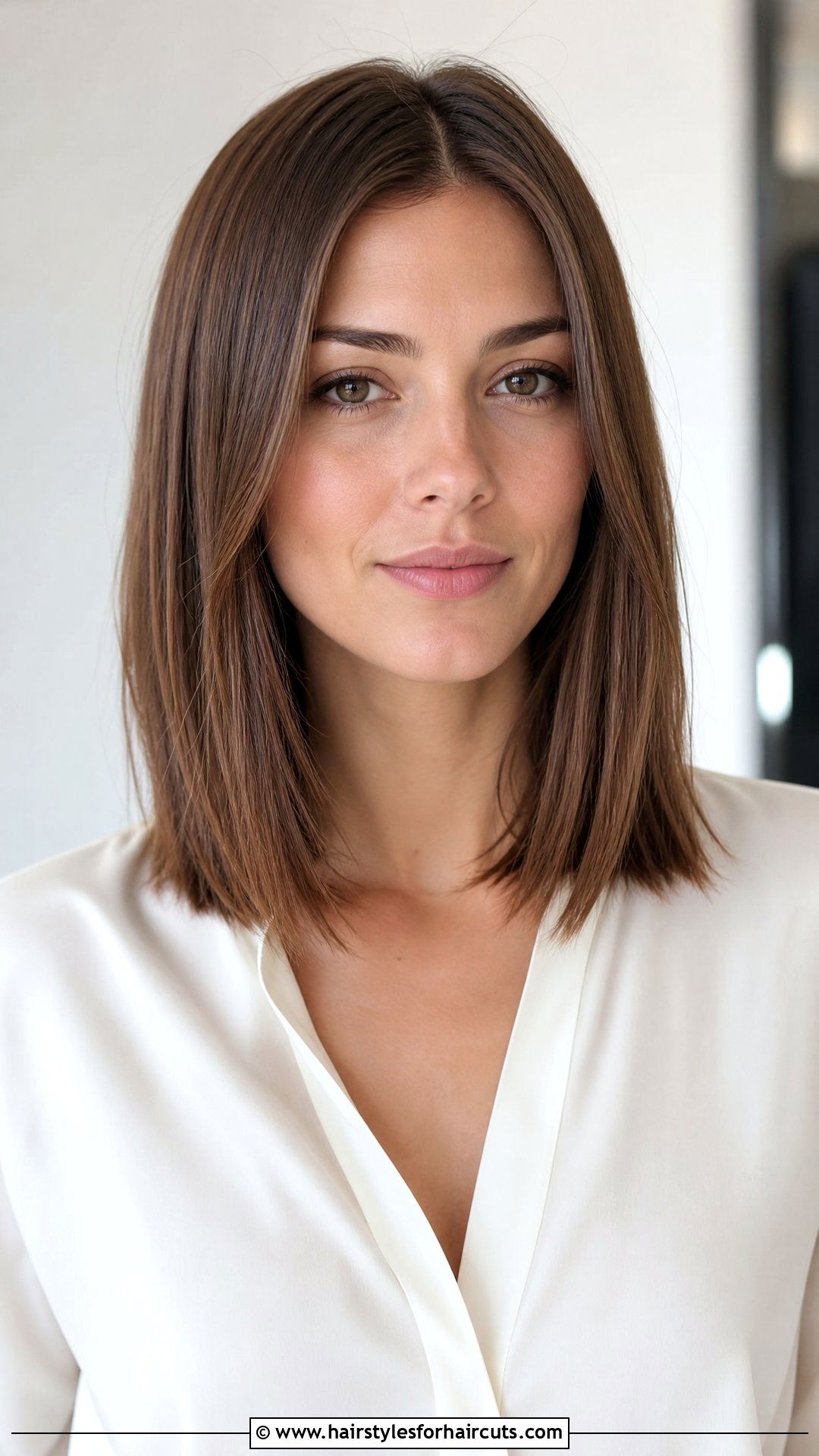 Middle Part Lob - 25 haircuts for diamond face shape - 25 haircuts for diamond face shape