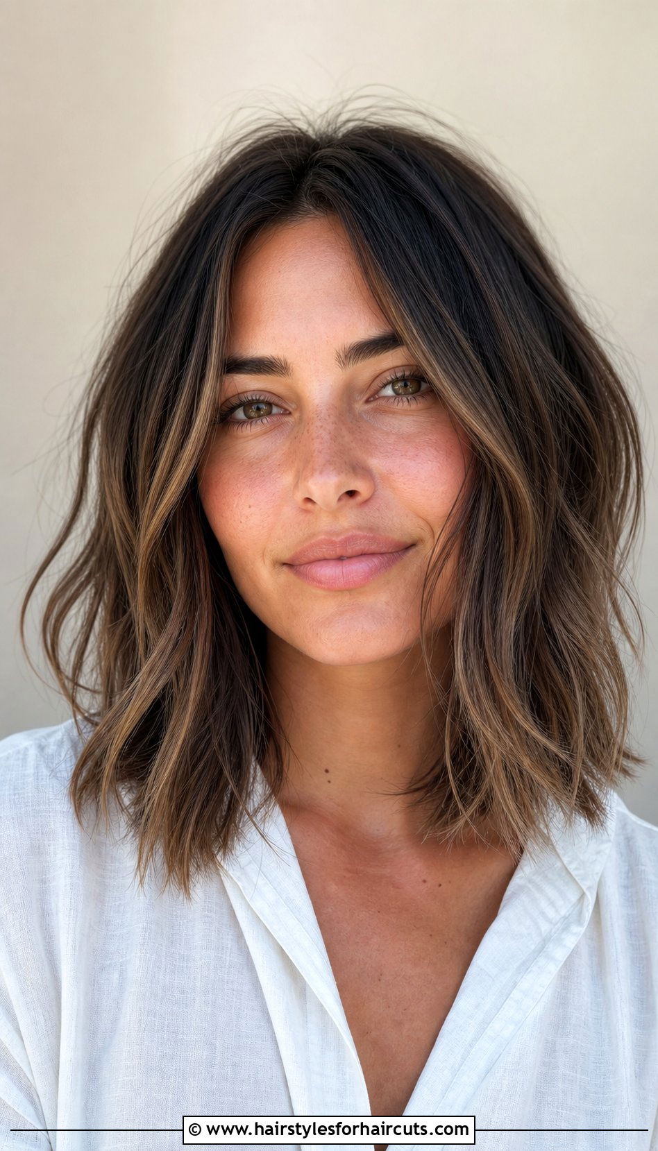 Middle Part Razored Lob - 25 middle part haircuts - 25 middle part haircuts