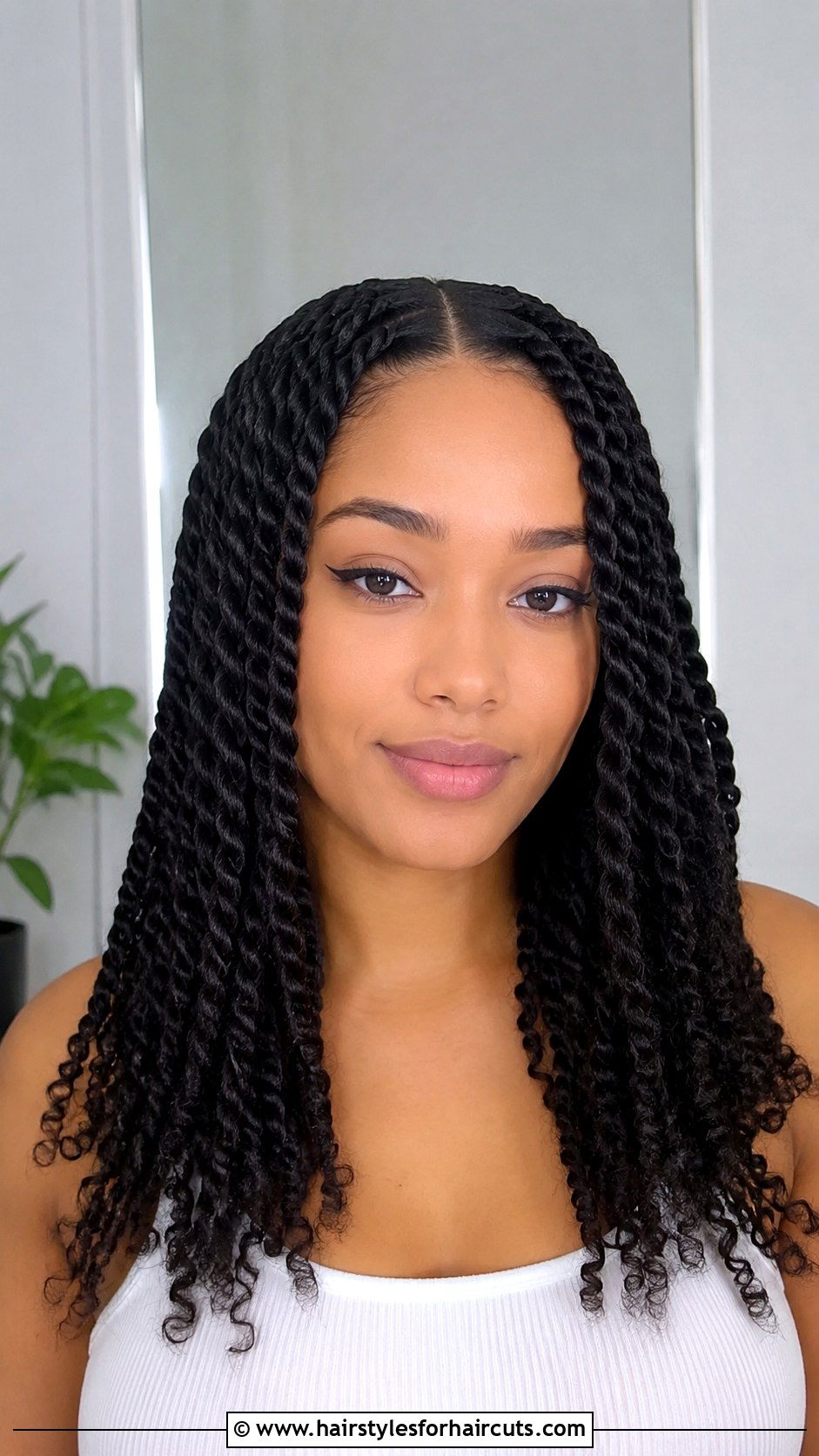 Middle Part Rope Twist - 25 rope twist hairstyles - 25 rope twist hairstyles