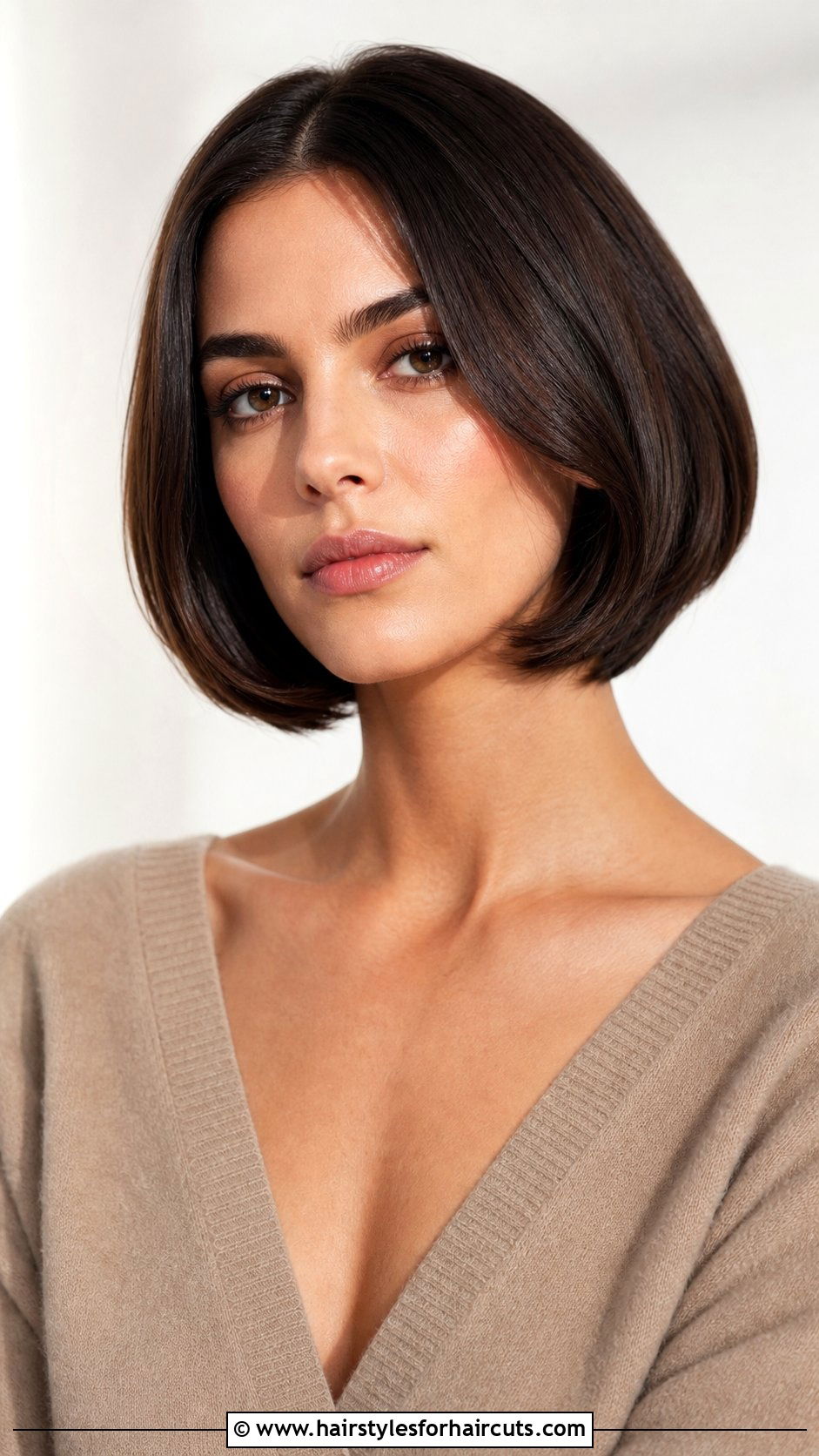 Middle Part Rounded Bob - 25 middle part haircuts - 25 middle part haircuts