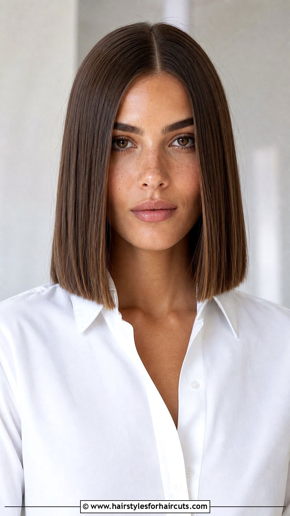 Middle Part Straight Lob - 25 middle part haircuts - 25 middle part haircuts