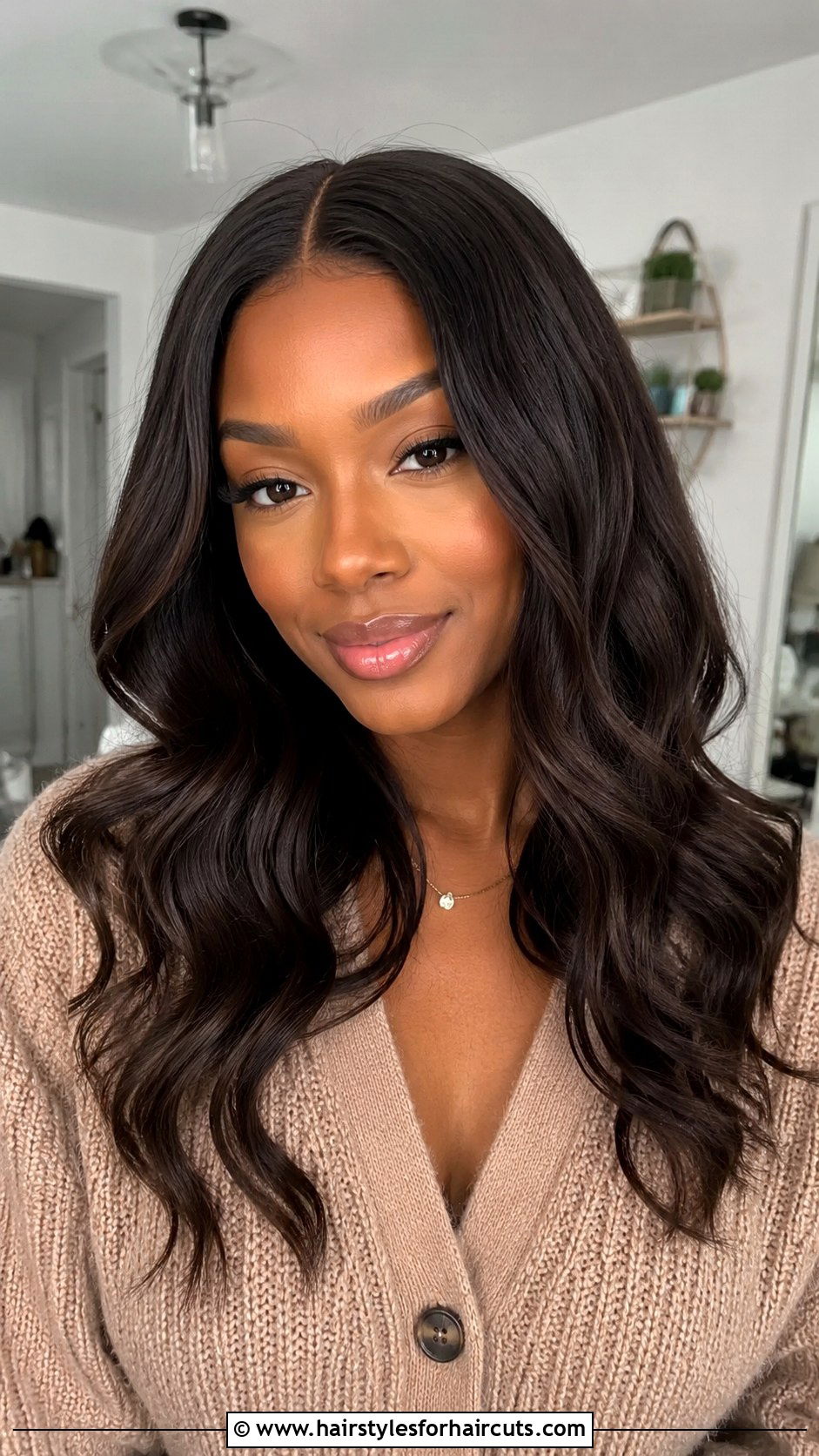 Middle Part Wavy Wig - 25 middle part hairstyles for black hair - 25 middle part hairstyles for black hair