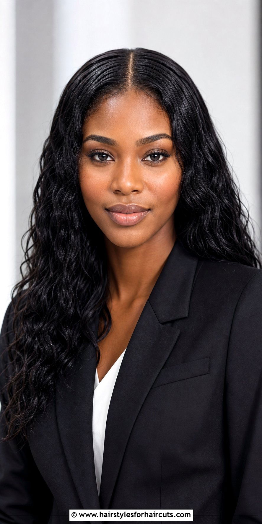 Middle Part Wet And Wavy Hair - 25 wet and wavy hairstyles for black hair - 25 wet and wavy hairstyles for black hair