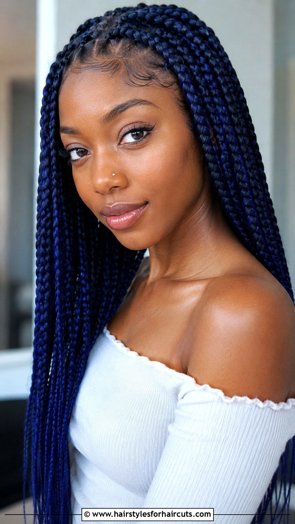 Midnight Blue Braided Hair - 25 dark blue hairstyles - 25 dark blue hairstyles