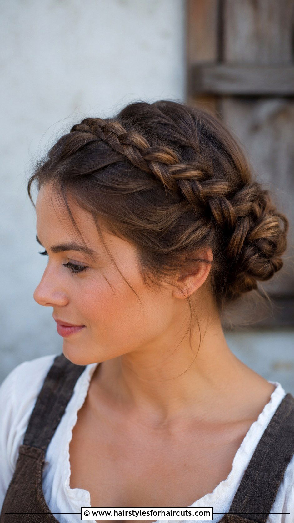 Milkmaid Braid Bun - 25 cute bun hairstyles for long hair - 25 cute bun hairstyles for long hair