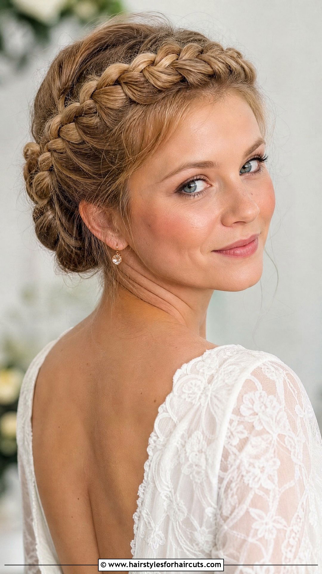 Milkmaid Braid Updo - 25 wedding hairstyles up do - 25 wedding hairstyles up do