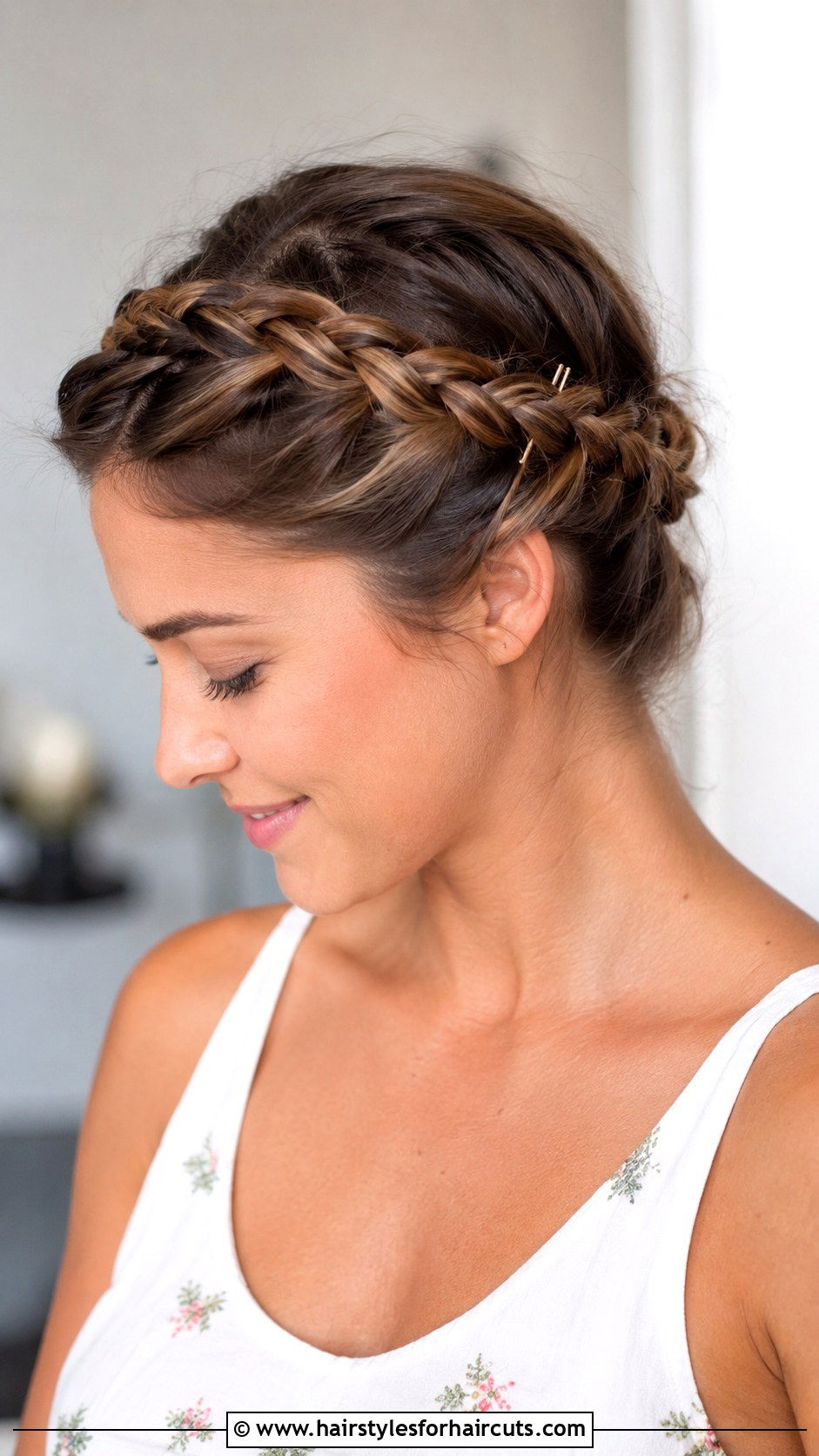 Milkmaid Braid With Hair Pins - 25 hair pin hairstyles - 25 hair pin hairstyles