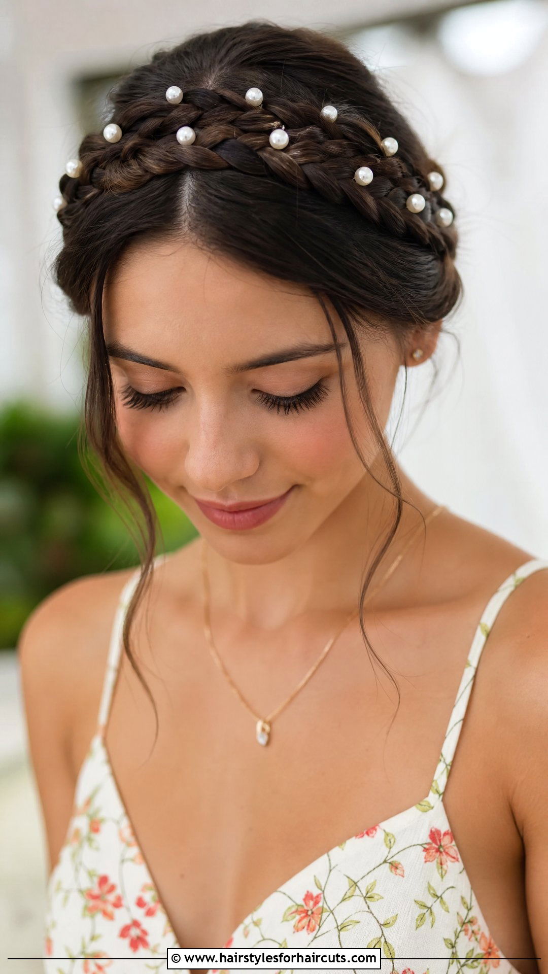 Milkmaid Braid With Pearls - 25 hairstyles with pearls - 25 hairstyles with pearls