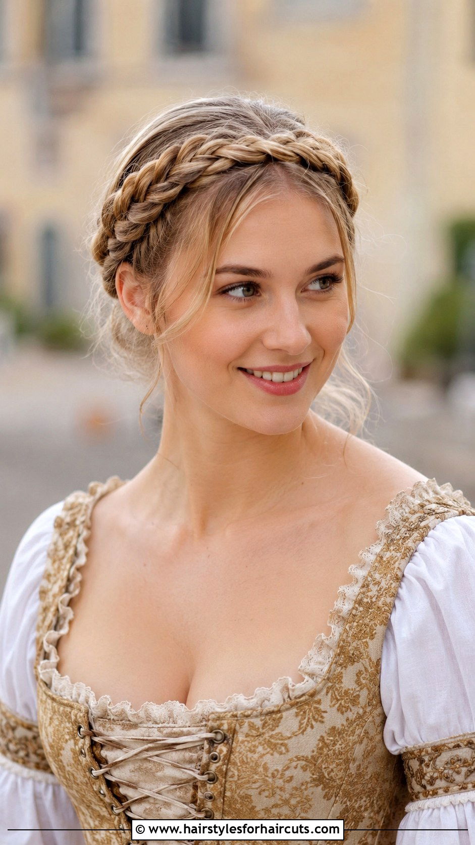 Milkmaid Braids Medium Hair - 25 masquerade ball hairstyles for medium hair - 25 masquerade ball hairstyles for medium hair