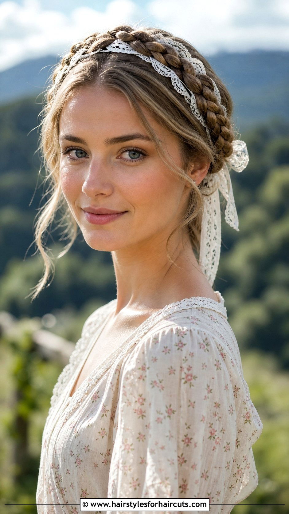 Milkmaid Braids With Ribbon - 25 long hair ribbon hairstyles - 25 long hair ribbon hairstyles